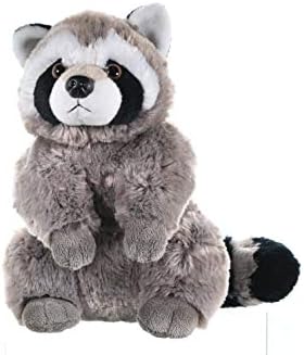 Wild Republic Cuddlekins Racoon, Grey/Black