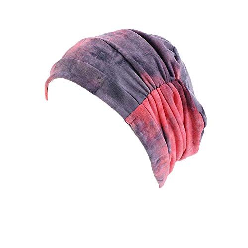 Pluto & Fox Gorra Beanie De Tela Modal Algodón Turbante para Cabeza De Mujer Hombre Unisex para Dormir Cáncer Quimioterapia Chemo Oncológico Noche Pèrdida de Pelo Cabello (Rosa)