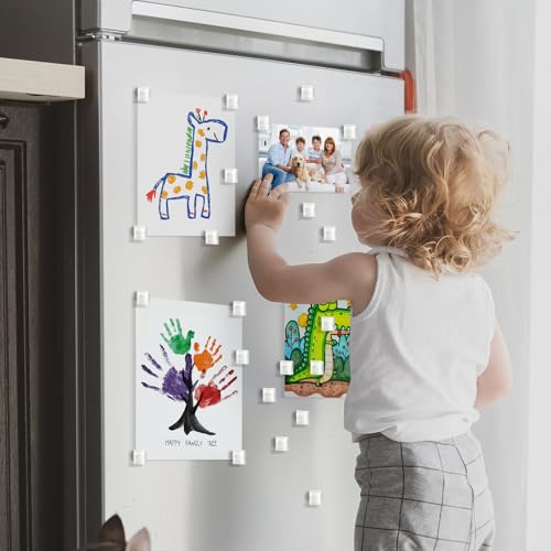 24 Piezas Imanes Decorativos de Vidrio Blanco miniatura 5