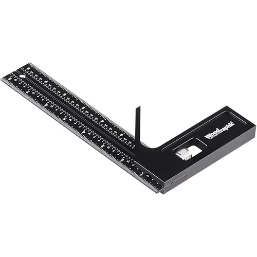 Woodraphic 8 Inch Combination Square – Magnetic CNC Layout Tool for Marking, Measuring, and Framing – Woodworking and Carpentry Right Angle Ruler for Cabinetmaking