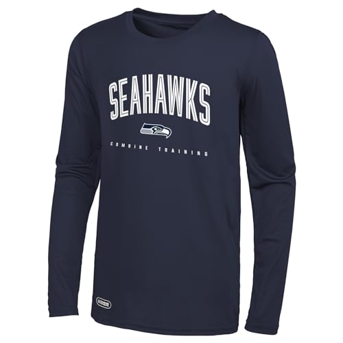 Outerstuff NFL Men's Team Color Long Sleeve Performance T-Shirt Top, Up Field