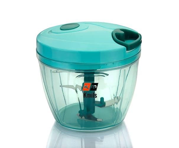Kmils Plastic Manual Vegetable Chopper for Kitchen, Onion Chopper, Onion Cutter, Vegetable Cutter for Kitchen (Multi Colour)(750 ml - 5 Blade)