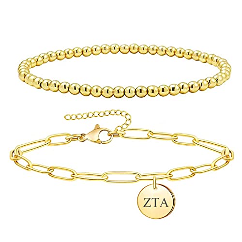 Zeta Tau Alpha Bracelet Sorority Beaded and Paper Clip Bracelets