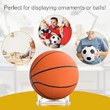 Bewudy Acryl Ballhalter, Ball Ausstellungsstand, Basketball Ballständer Regal Ball Display Stand Storage Holder für American Football Fussball Volleyball Handball Bowling Acrylständer (1pc)