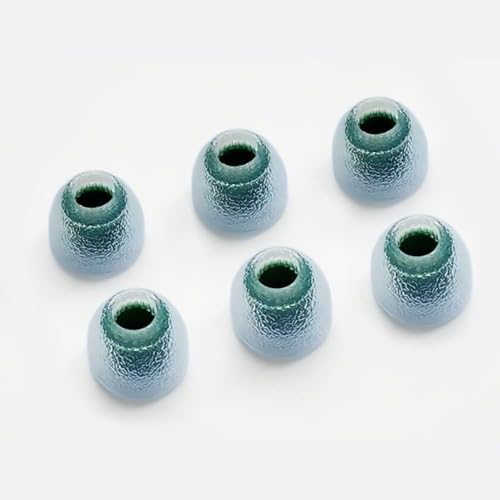 Image of TANGZU Tang Sancai Balanced Bore Eartips, Medical Grade Hypoallergic Silicone in-Ear Monitor Ear Plugs for in-Ear Earphone, Replacement Earbuds Tips, IEM Eartips, Green, M, 3 Pairs