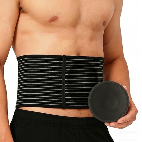 POYLKJGYT Umbilical Hernia Belt for Men and Women,Abdominal Support Binder with Compression
