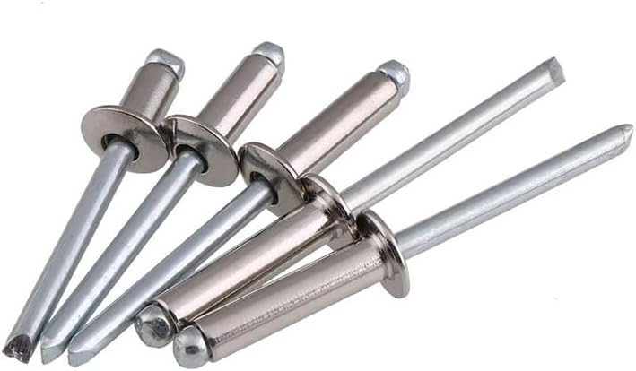 304 Stainless Steel Open End Decoration | 304 Stainless Steel Blind Rivets - 50pcs - - (Stem Length: 8mm, Number of Pcs: M4)