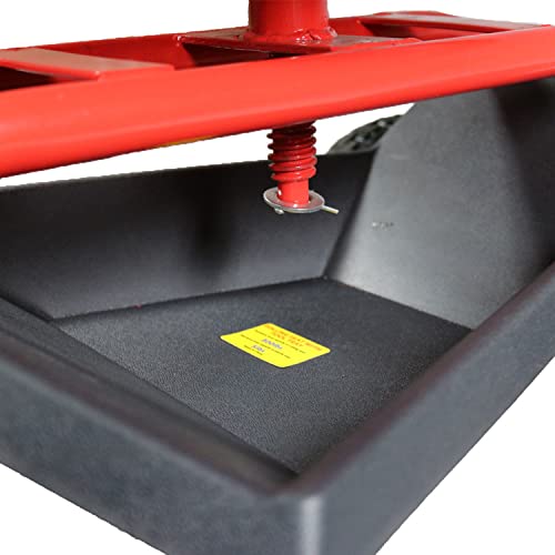 Sunnydaze Garden Cart Rolling Scooter With Extendable Steering Handle, Swivel Seat & Utility Basket, Red #TOP4