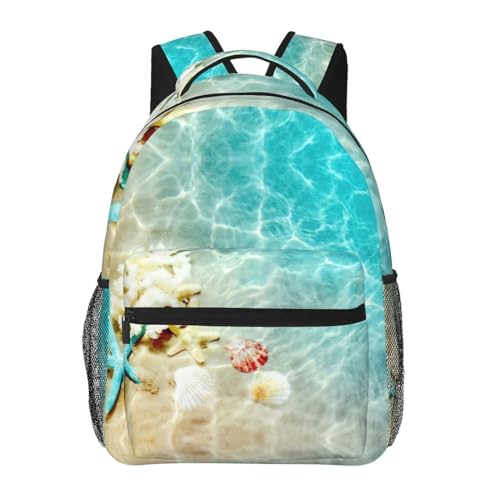 Sac à dos de voyage en toile OdDdot noir avec imprimé étoile de mer taille unique homme femme