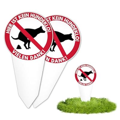[Auffälliges und klares Design] Dieses kein hundeklo schild mit den Maßen 15 x 30 cm überzeugt durch ein auffälliges Farbdesign. Die klaren, leuchtenden Farben sorgen dafür, dass es sofort ins Auge fällt. Es erinnert Hundebesitzer effektiv daran, sic...