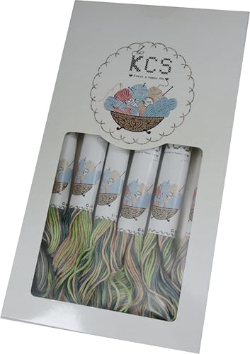 Image of KCS Big skeins of 25 Meters Size 25 Color Variegated Cross Stitch Stranded Threads,6 skeins,4065