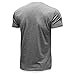 Men's Crewneck Cotton T-Shirts Bodybuilding Gym Workout Shirt Short Sleeve Solid Color Fashion Tee Tops (Grey,US Size XS Asia S)