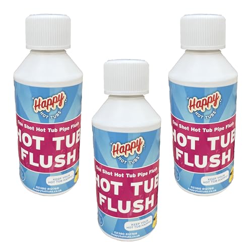 Happy Hot Tubs One-Shot Hot Tub Flush Pipe Cleaner Drain Down FULL YEAR PACK (250ml x 3)