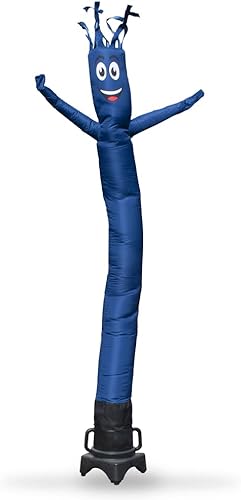 Feather Flag Nation - Marioneta inflable de 8 pies de alto, color azul marino oscuro sólido, marioneta agitadora de aire, motor de soplador de aire