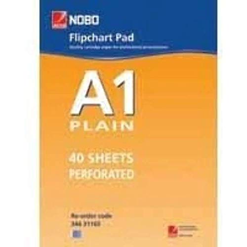 Paperboard bloc de papier blanc 58x81 cm pour chevalet de reunion