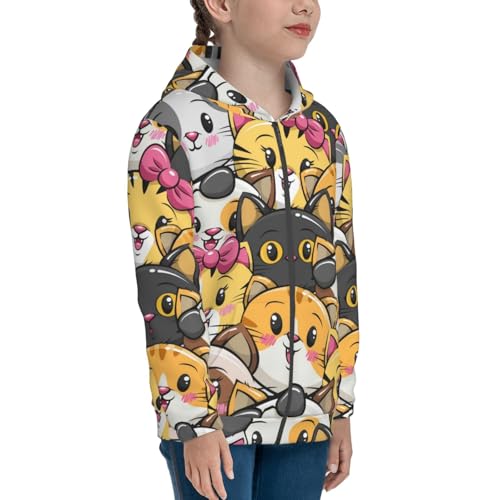 Cute Christmas Gnomes Kid Hoodies Boys Zip Up Sweatshirts Girls Pullover with Pocket4