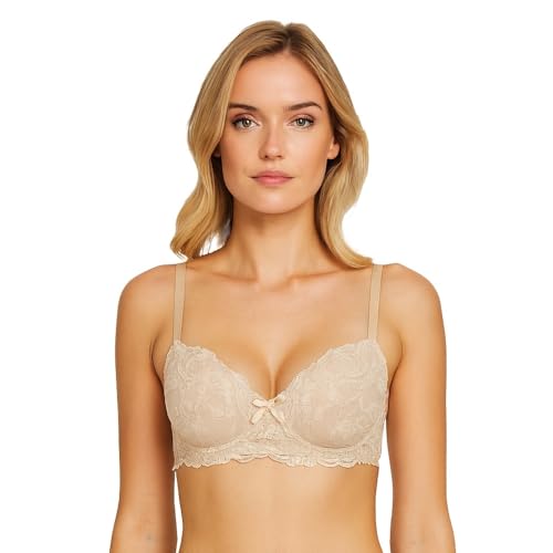 Image of Viola's Secret 6 Pack of Color Print T-Shirt Bras B Cup C Cup and D Cup