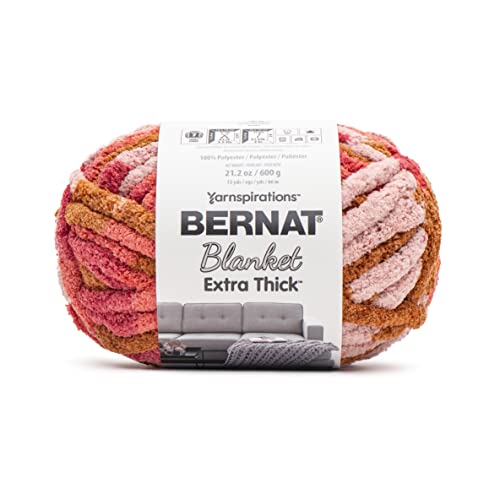 Image of Bernat Blanket Extra Thick Sunset Yarn - 1 Pack of 21.12oz /598.74g - 100% Polyester - #7 Jumbo - 72 Yards - Chunky Yarn for Hand Knitting, Crocheting, Crafts & Amigurumi