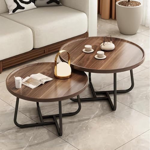 Windpost Round Nesting Coffee Table Set of 2, 28