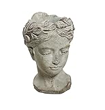 Zum Bepflanzen - Der Kopf der Büste besitzt eine Öffnung, um dort Ihre Lieblingspflanzen & Blumen einzusetzen. Der Umfang der Öffnung beträgt ca. 6cmx8cm.