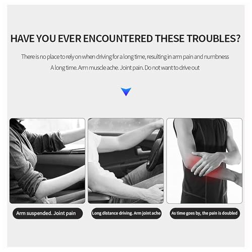 Image of Car Armrest Elbow Rest for Skoda Kylaq 2024 -,Leather Booster Pad Left Elbow Support Side Booster Pad Adjustable Armrest Car Interior Accessories,F