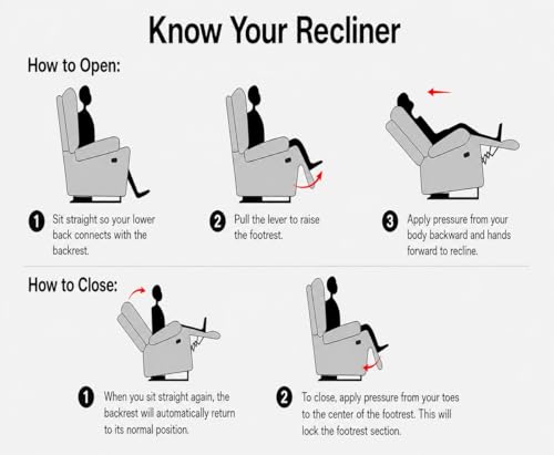 Image of Torque Pawel Leatherette Recliner Sofa 1 Seater-Beige | Single Sofa Recliner for Relaxing at Home | 1 Seater Manual Recliner Chair for Office Living Room- 1 Year Warranty