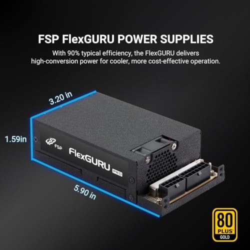 Image of FSP FlexGURU Power Supply, Flex ATX 300W, 80 Plus Gold, Full Modular, 5 Year Warranty (FSP300-57FCB)