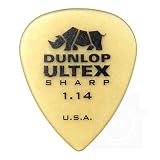 Jim Dunlop Ultex Standard Pick 12枚セット 1.14mm アルテックス シャープ ピック ＆ Musent Custom Players Pick 付き | 433B114-ULT-12P