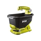 RYOBI Spargitore a Batteria 18V One+ 4L Senza Fili con Flusso Regolabile 2,5–3,5 m, Sistema Anti-Intasamento, Distribuzione Uniforme di Sementi, Fertilizzanti e Sale, Batteria Non Inclusa, OSS1800