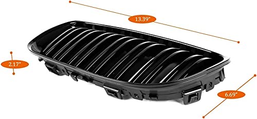 Gangying E90 E91 Radiator Grille Compatible for BMW 3 Series E90 E91 LCI Kidney Grill Front 2009-2011 Double Grilles Black Gloss - Image 4