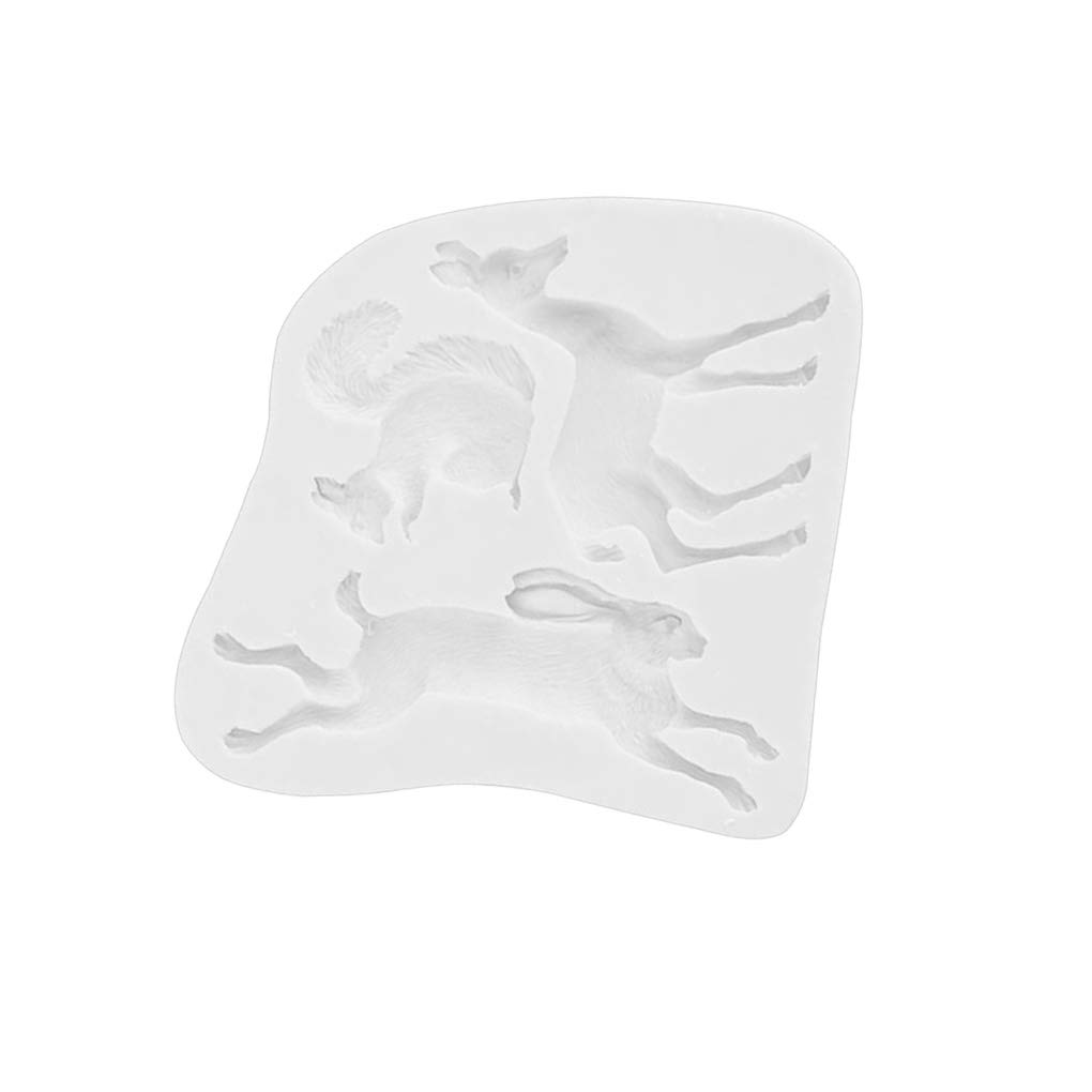 10-teiliges Set Tiere, Schokoladenform, Silikon, Fondant-Form, Backwerkzeug für DIY Dessert Kuchen Topper Dekoration