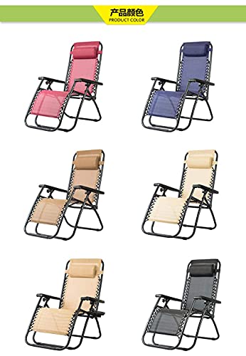 Chaise pliante inclinable de jardin rouge textoline pour relaxation - 4