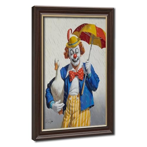 Toile Clown Arthur Sarnoff poésie pluvieuse pour un salon chaleureux