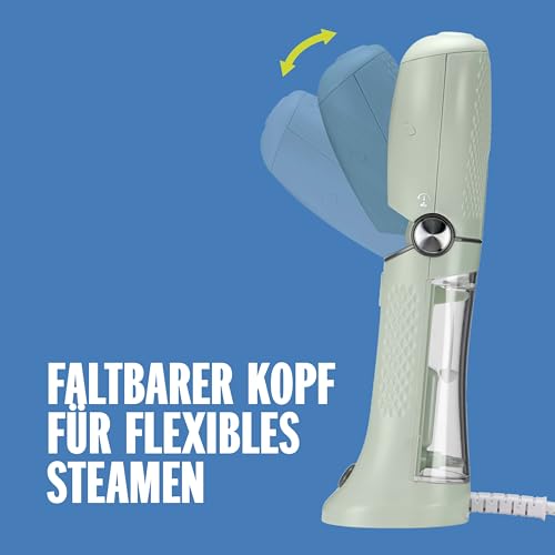 Conair Handheld Garment Steamer for Clothes - Power Steam: Small Size, Big Power - Great for Home, Office, or Travel with Dual Voltage for Worldwide Use, Mint Green - Image 6