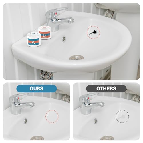 Bath Enamel Repair Kit, Bath Repair Kit White 140g with Super Adhesion, Bathtub Repair Kit for