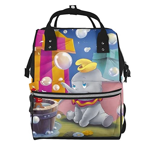Hdadwy Dumbo Bolsa de pañales, mochila para pañales, bolsa multifunción de gran capacidad, mochila informal, mochila de viaje para lactancia, mochila para pañales