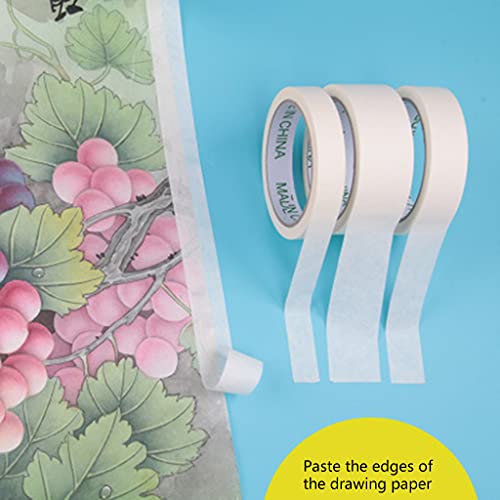Image of Multi-Purpose White Masking Tape Total Length 20M Painter Tape 4 Kinds Optionals 0.47'' /0.71'' /0.94'' /1.42'' Writable White Masking Tape 1 /2 inch 1 inch 2 inch Wide