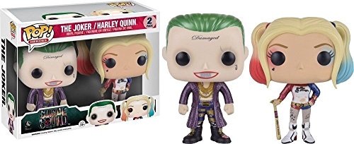Funko Pop! de Vinilo del Escuadrón Suicida. Joker y Harley Quinn, metálico, 2 Unidades