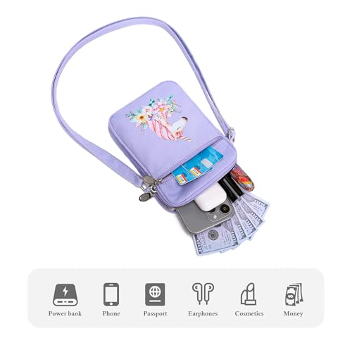Image of AOCINA Small Wallet Purse Canvas Mini Purse Crossbody Phone Purse Bag for Girls Teens Boys Women