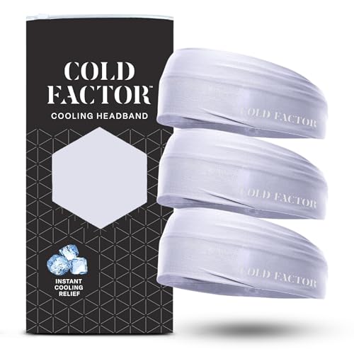 Image of COLD FACTOR Cooling Headband for Women and Men - UPF 50+ Advanced Evaporative Comfort, Instant Cooling Sweatband for Outdoor Sports, Fitness, Yoga, Hiking, Running, and Workout
