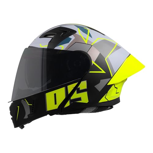 Image of Steelbird SBA-20 05 ISI Certified Flip-Up Graphic Helmet for Men with Inner Chrome Sun Shield