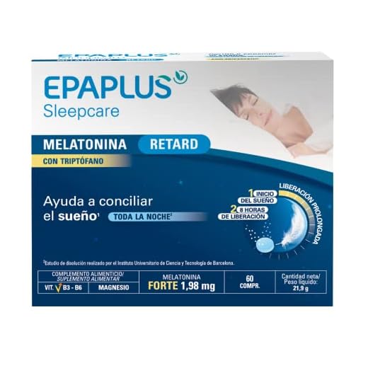 Melatonina Epaplus Sueño Liberación prolongada 60 comprimidos