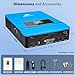 SUNGOLDPOWER 8000W 48V Solar Inverter, Built-in 2 MPPT Solar Controllers, Max 200A Battery Charging, AC Input/Output 120V/240V(settable),Pure Sine Wave Inverter UL1741(WiFi and BMS COMM)