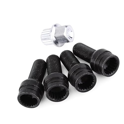 Tornillos de Rueda Juego de Tuercas de Bloqueo Antirrobo M14x1.5 con Llave para A3 A4 VW