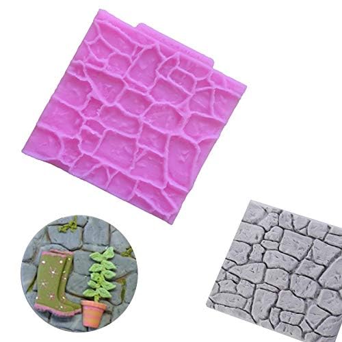 HengKe 2 Pieces Rock Texture Silicone Lace Mold, Food Grade Cake Molds, Candy, Icing, Biscuit Decor, Chocolate,Polymer Clay Fondant Snow Cake Decorating Supplies - Image 4