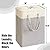 Simple Houseware 75L Collapsible Laundry Hamper, Rectangle Cotton Basket with Drawstring Closure and Handles, Gray