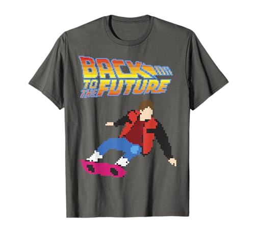 18NVBF00038A-001 Back To The Future 8 bit Marty on Hoverboard Maglietta