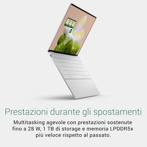 XPS 13 (9350) Laptop Copilot+ Display 13,4" FHD+ 120 Hz, Intel Core Ultra 7 Series 2- Intel Evo Edition, 32GB RAM, 1TB SSD, Grafica Intel Arc, Windows 11 Home, Tastiera Italiana - Platino - Notebook - Immagine 3