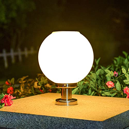 Pillar light LED solaire résistant à la pluie pour sécuriser un muret extérieur sombre