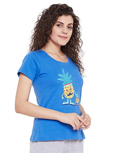 Image of Clovia Women's Cotton Rich Printed T-Shirt